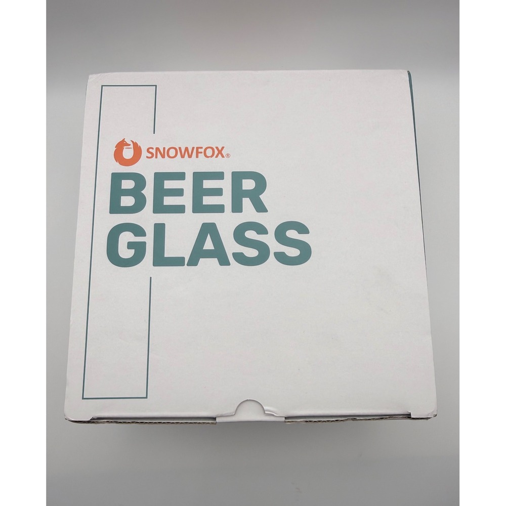 Snowfox Beer Glass Set 2 Pieces 18oz Insulated‎ Steel BPA Free